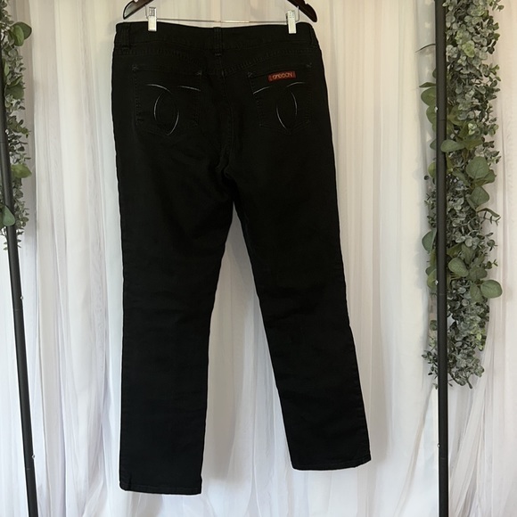 Sasson Black Straight Leg Jeans Size 16 - Picture 4 of 6